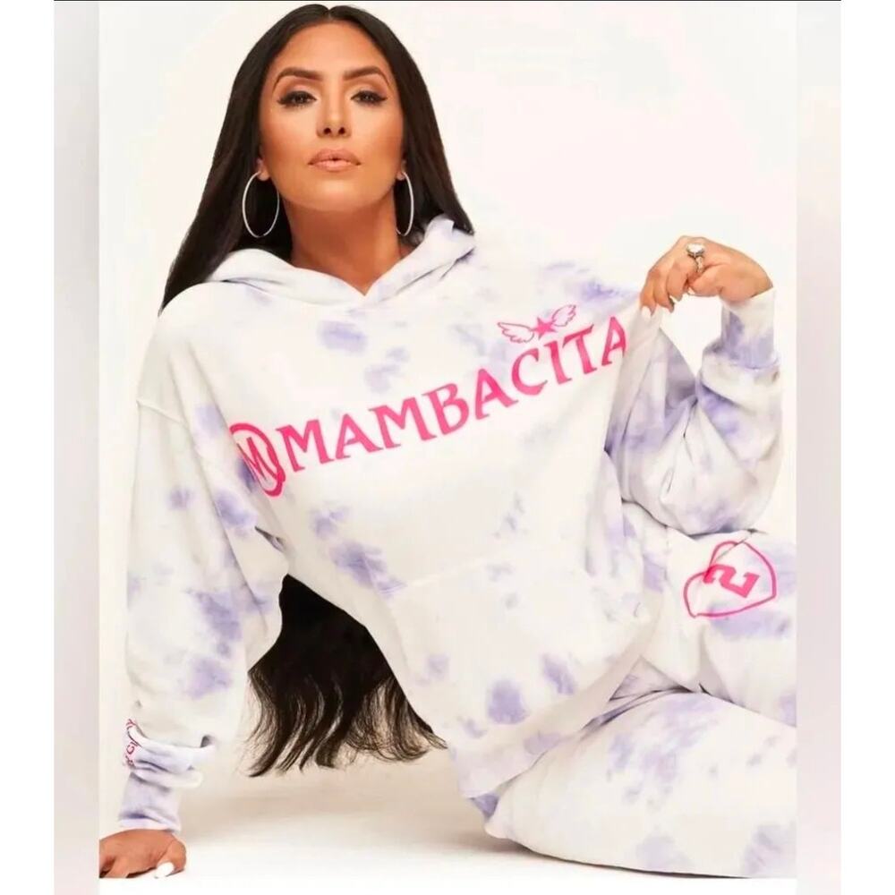 Dannijo X Mambacita Play Gigis Way purple oversized tie dye hoodie size XL